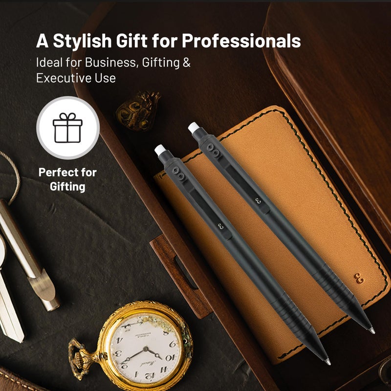 Everyman Black Grafton Mechanical Aluminum Pencil, Premium 0.5mm Lead Writing, Drawing & Sketching, ideal for Professionals, Students and Architects & EDC Pencil - Image 5